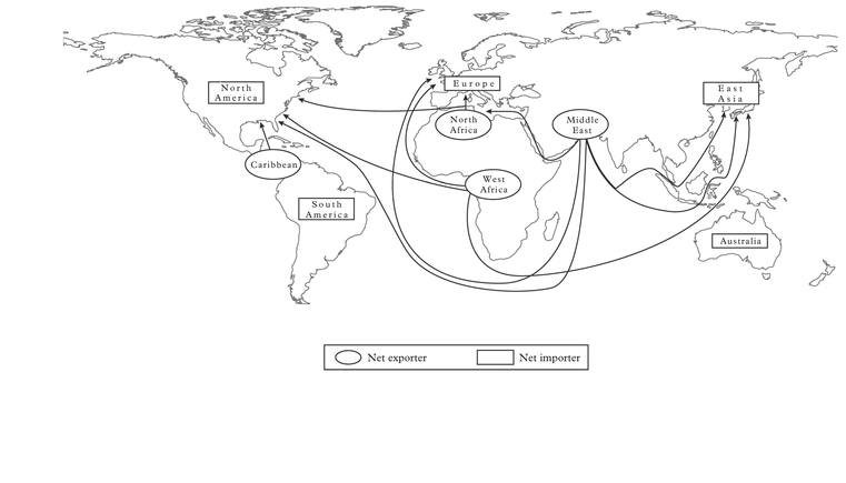 Figure 2: Major crude oil trade routes, 2007